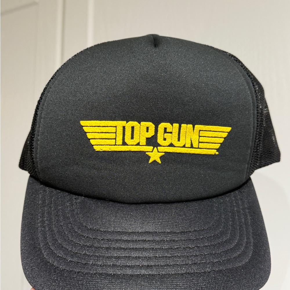 Top Gun Black and Yellow Trucker Hat